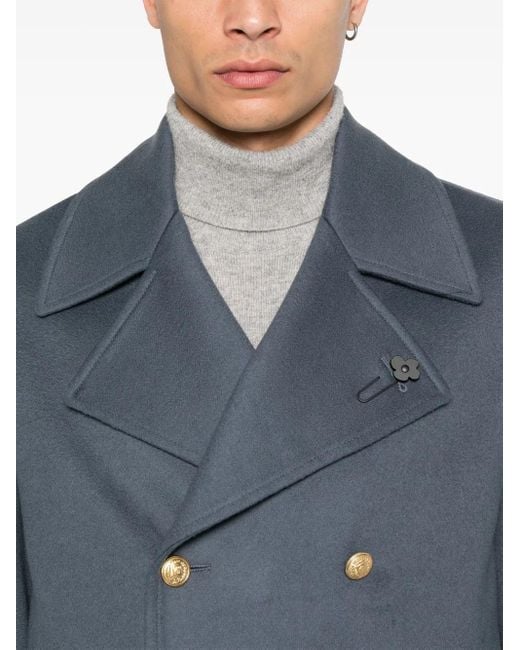 Lardini Blue Double-Breasted Blazer for men