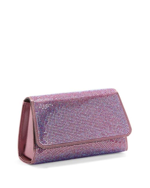 Giuseppe Zanotti Purple Idha Crystal-embellished Clutch Bag