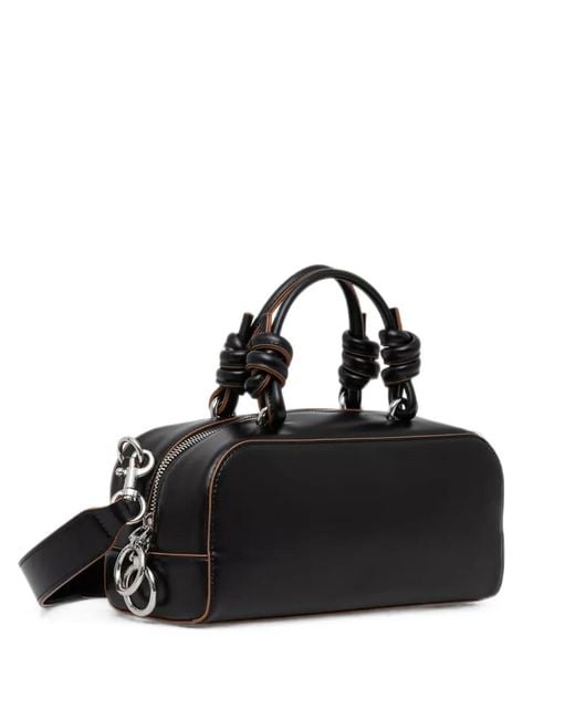 Benetton Black Be Bag Knotted Shoulder Bag