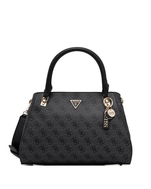 Guess Black Monogram Charm Satchel
