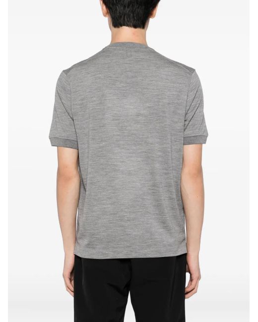 Canali Gray Wool T-Shirt for men