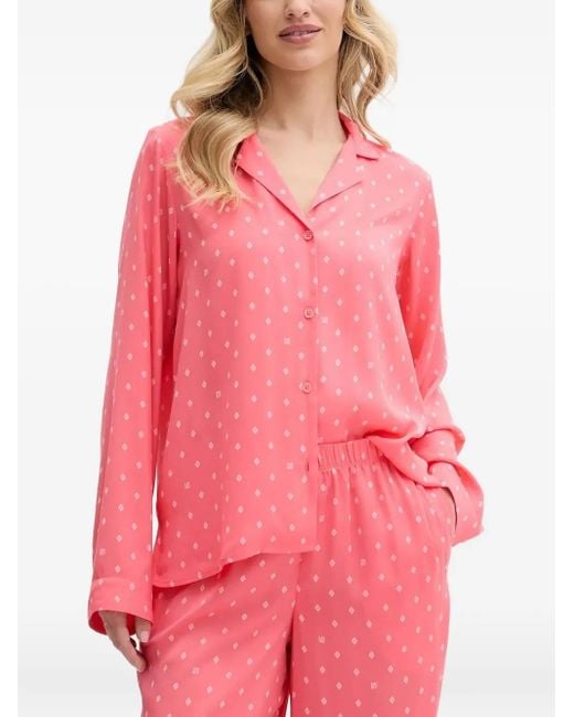 DKNY Pink Geometric-Print Pyjama