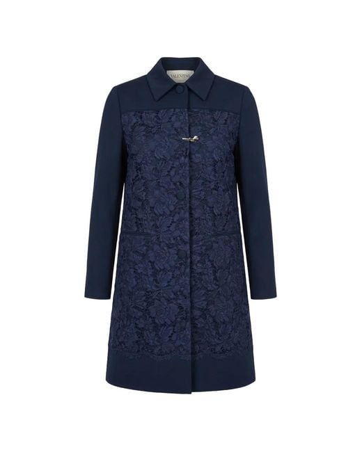 Valentino Garavani Blue Buttoned Coat