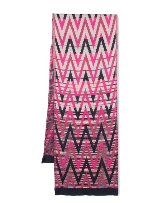 Missoni Intarsia Sjaal in het Pink
