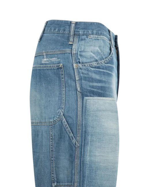 Visvim Blue Distressed-Effect Jeans for men
