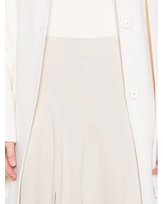 P.A.R.O.S.H. White Split-Front Maxi Skirt
