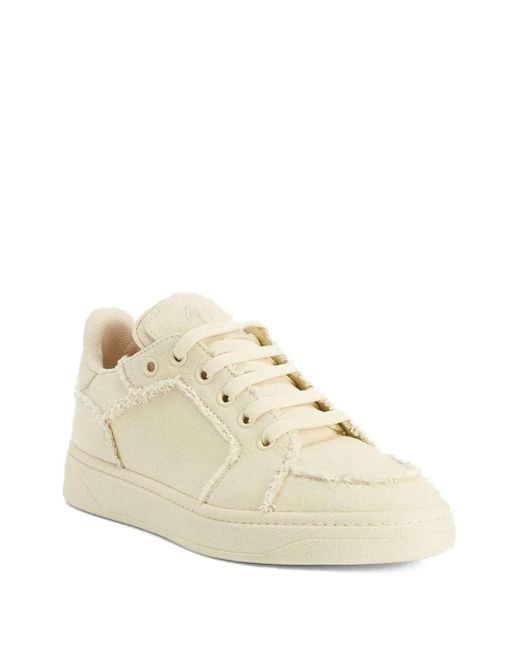 Giuseppe Zanotti Natural Frayed Low Sneakers for men