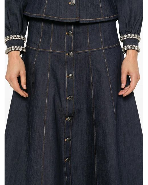 Cinq À Sept Midi-Rok in het Blue