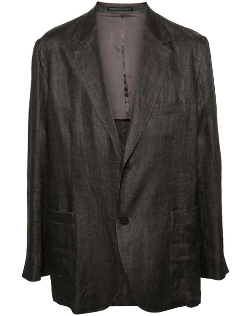 Yohji Yamamoto Blazer Met Enkele Rij Knopen in het Black voor heren
