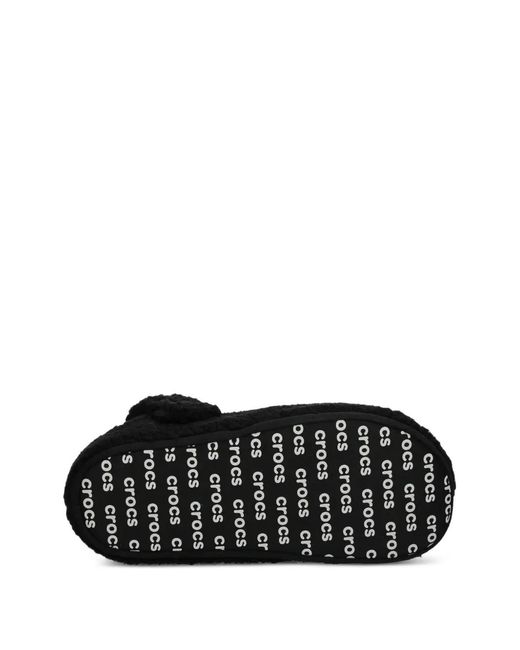 CROCSTM Black Loopback Strap Slippers
