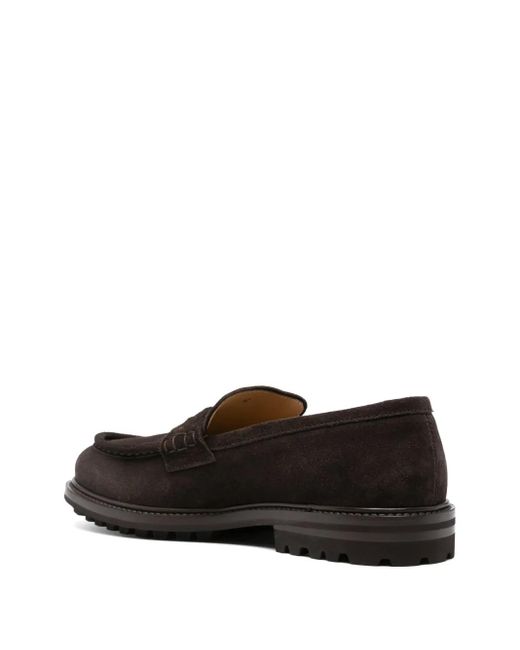 Henderson Black Suede Loafers for men
