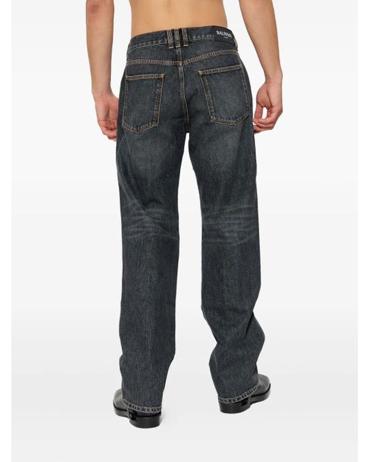 Balmain Jeans Met Logopatch in het Blue voor heren