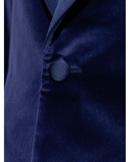 Paul Smith Blue Single-breasted Cotton Blazer for men