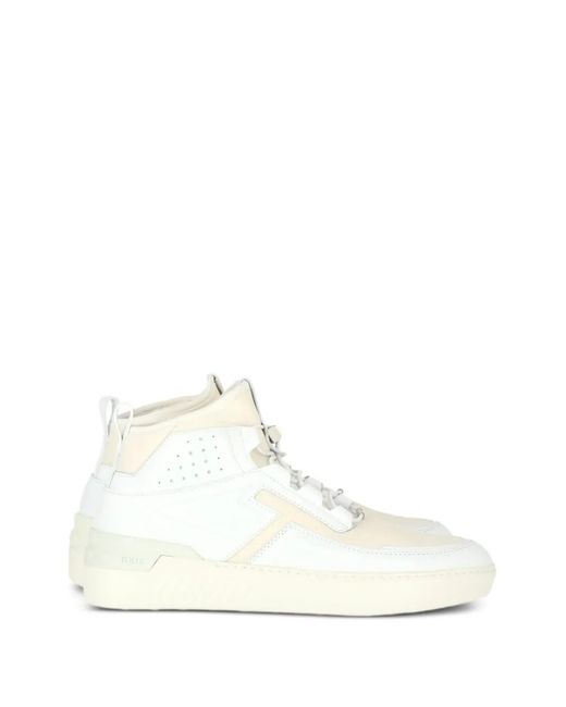 Tod's White Panelled High-Top Sneakers for men