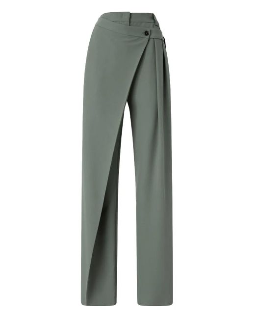 Pinko ラップフロント タックパンツ Gray