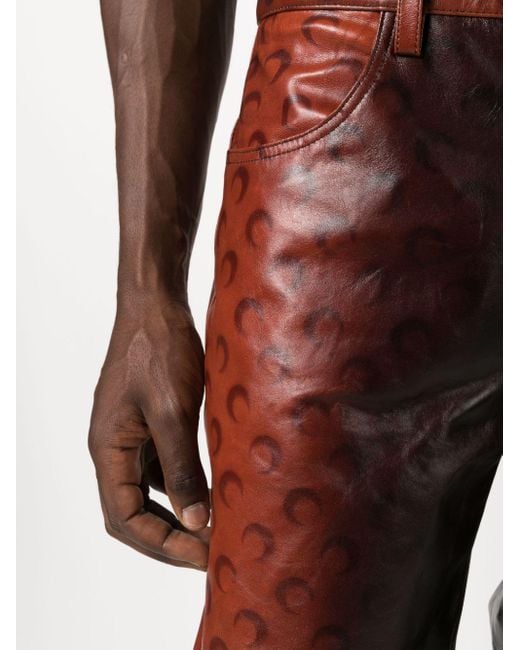Pantaloni Airbrushed Crafted di MARINE SERRE in Red da Uomo
