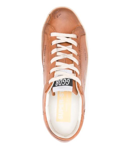 Golden Goose Deluxe Brand Brown Super Star Sneakers