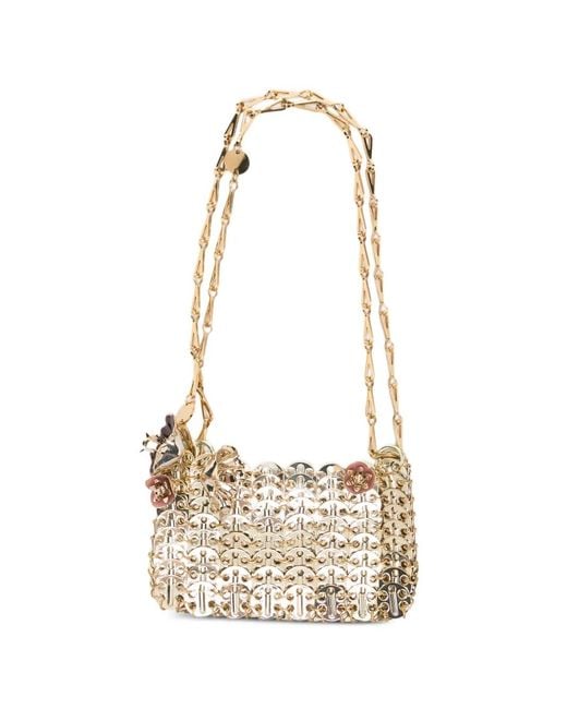 Rabanne White 1969 Flower-Charm Shoulder Bag