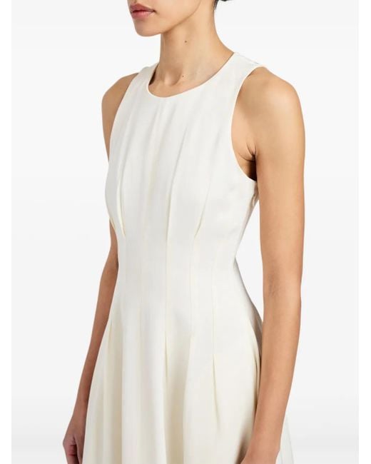 Proenza Schouler White Bronwyn Pleated Sleeveless Midi Dress