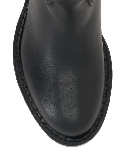Santoni Black X 10 Corso Como Leather Boots