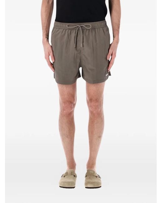 Represent Gray Drawstring Swim Shorts for men