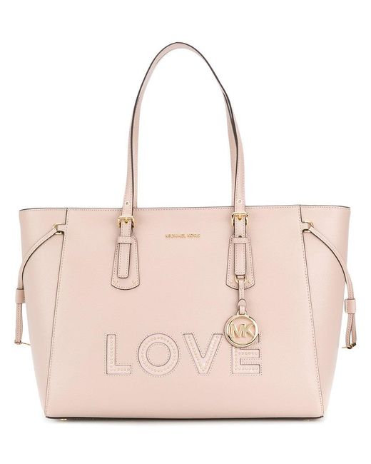 Michael Kors Voyager Love Large Tote in Pink | Lyst UK