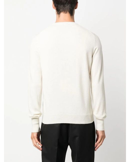 Drumohr White Crew-Neck Jumper for men