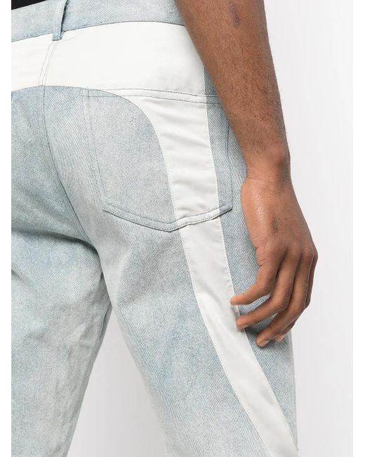 Mostly Heard Rarely Seen Gray Ripped Straight-Leg Jeans for men