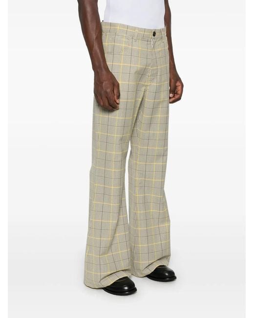 Marni Natural Microcheck Trousers for men