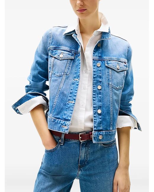 Tommy Hilfiger ボタン デニムジャケット Blue