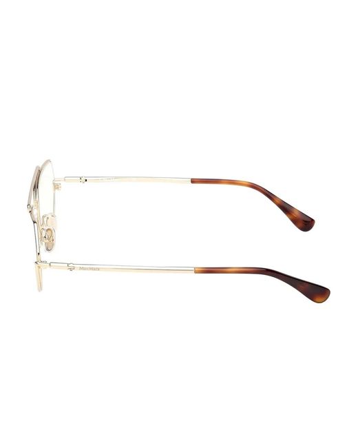 Max Mara Natural Geometric-Frame Glasses