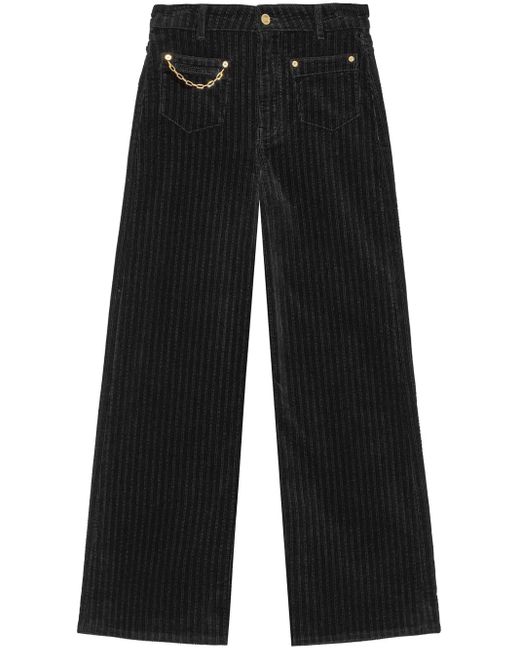 Ganni Black Corduroy Trousers