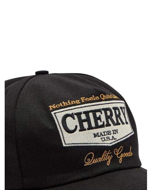 CHERRY LA Black Logo-Patch Baseball Cap for men