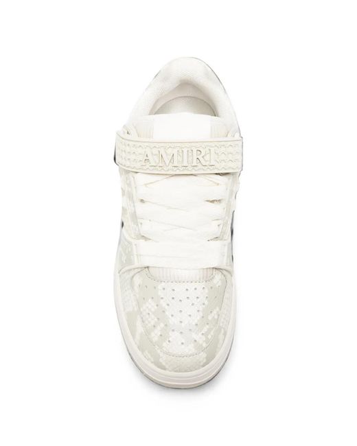 Amiri White Ma Skyline Snakeskin-Effect Sneakers for men