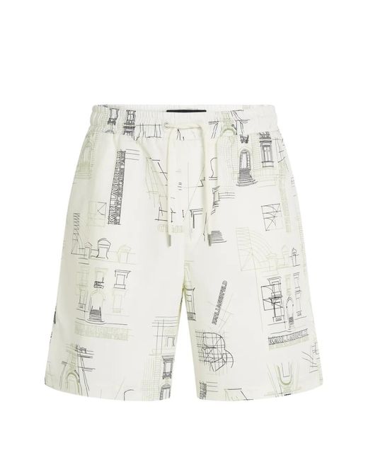 Karl Lagerfeld White Rue St-Guillaume Shorts for men