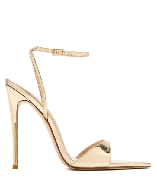 Femme LA White 120Mm Gg Metallic Stiletto Sandals