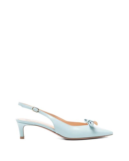 Roberto Festa White Bow-Detail Pointed-Toe Pumps
