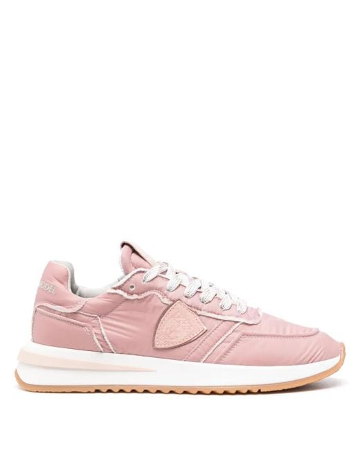 Philippe Model Pink Panelled Tropez Sneakers With Seam Detailing