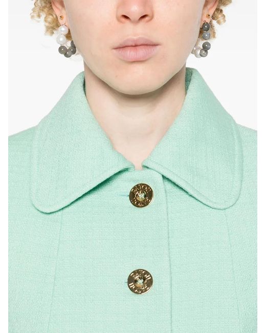 Patou Green Cropped Tweed Jacket
