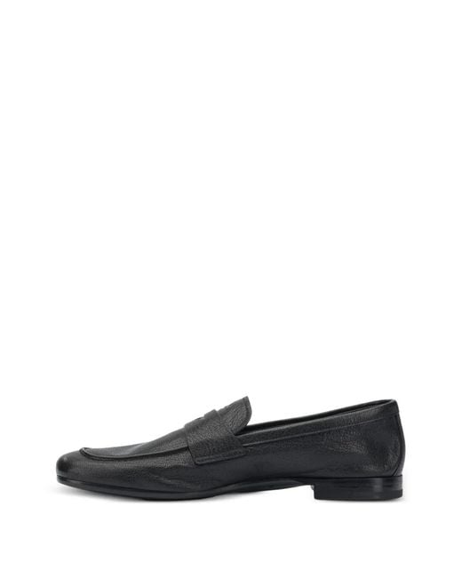 Prada White Grainy-Leather Loafers for men