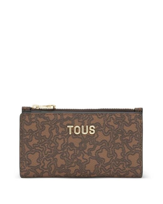 Tous Brown Mini Kaos Patterned Zip-Closure Wallet