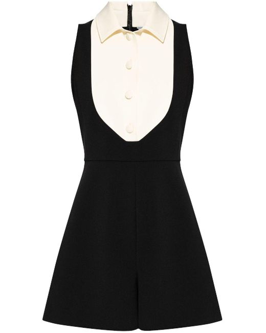 Max Mara Black Stretch Sablé Jumpsuit