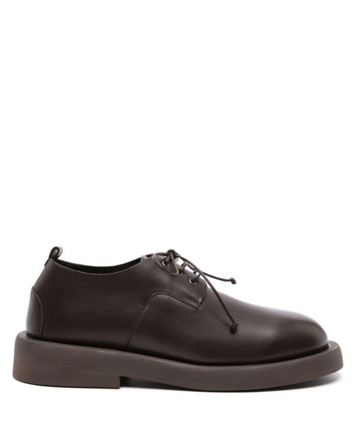 Marsèll Brown Round-toe Leather Derby Shoes for men
