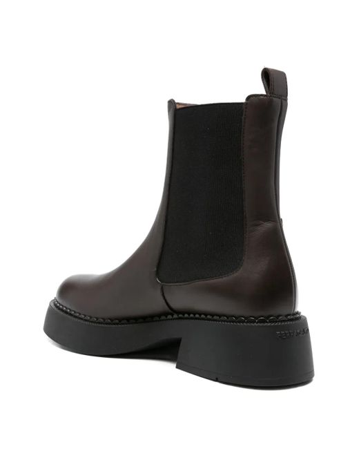 Ferragamo Black 40Mm Buckle-Detail Boots