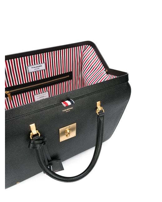 Thom Browne Black Pebble Grain Mr. Thom Bag