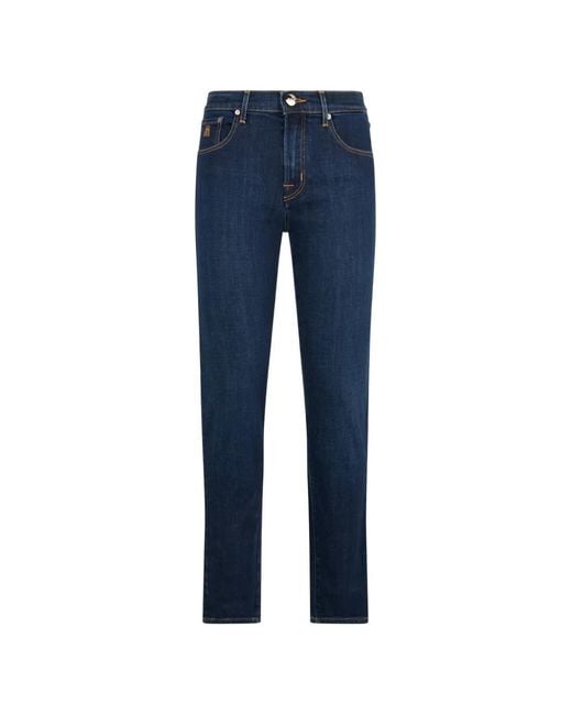 Moorer Blue Five-Pocket Jeans