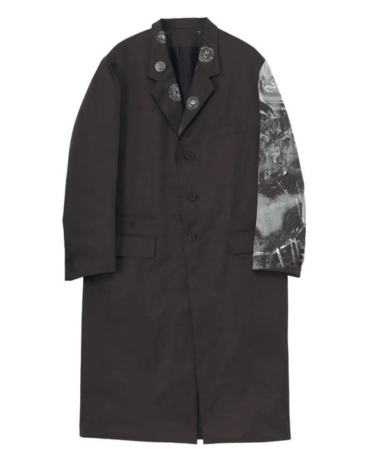 Yohji Yamamoto Gewatteerd Jack Met Krijtstreep in het Gray voor heren