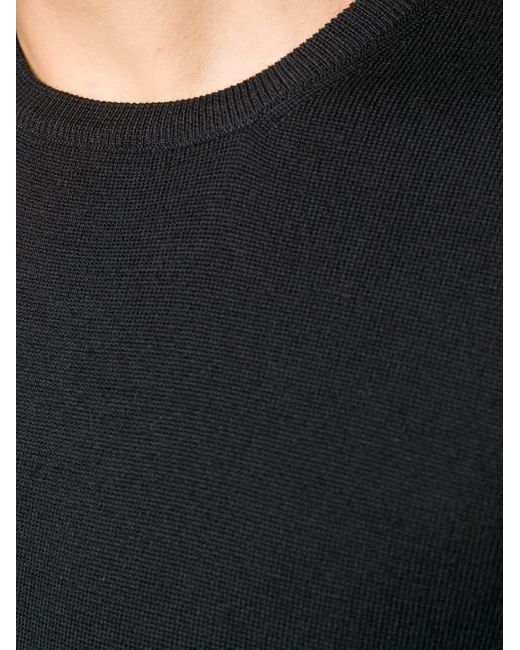 Barba Napoli Black Round Neck Jumper for men
