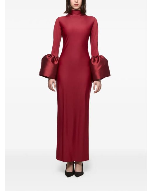 Atu Body Couture Red Bell-Sleeve Maxi Dress