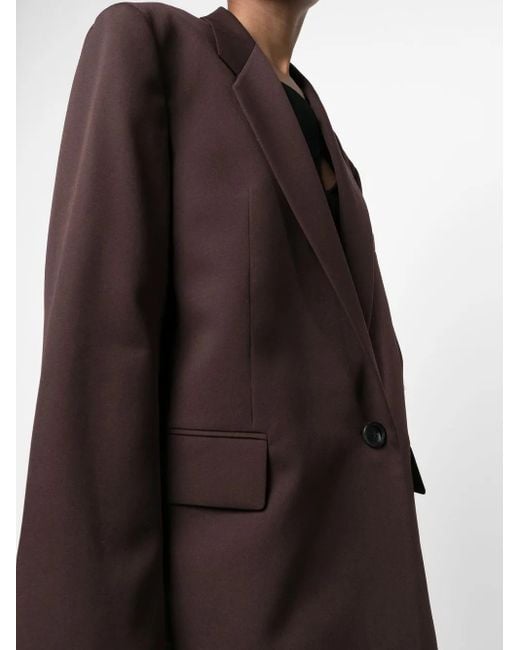 Low Classic Brown Oversize Single-Breasted Blazer